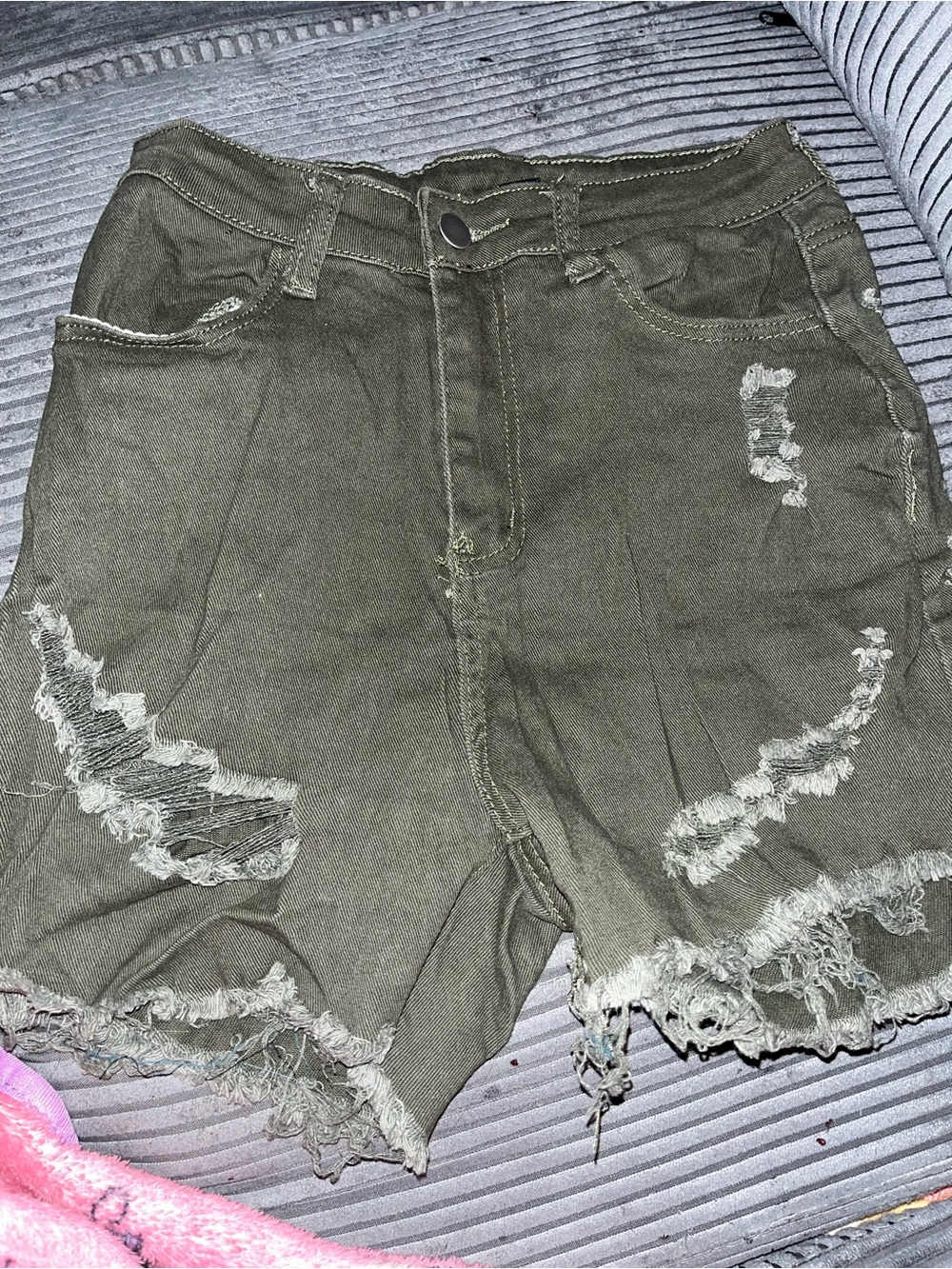 High-Rise Olive Green Women's Shorts Size M